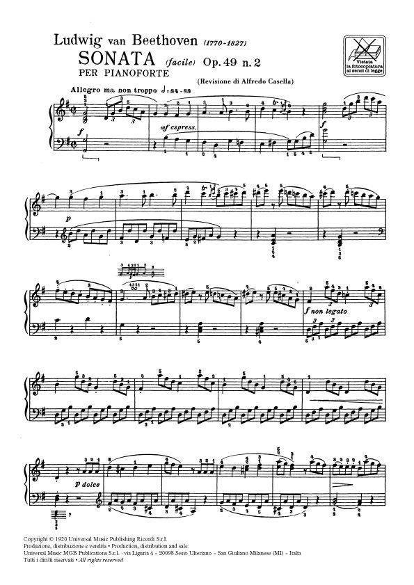 Sonata Op. 49 N. 2 - pro klavír